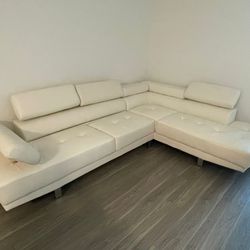 Sectional Sofa, White