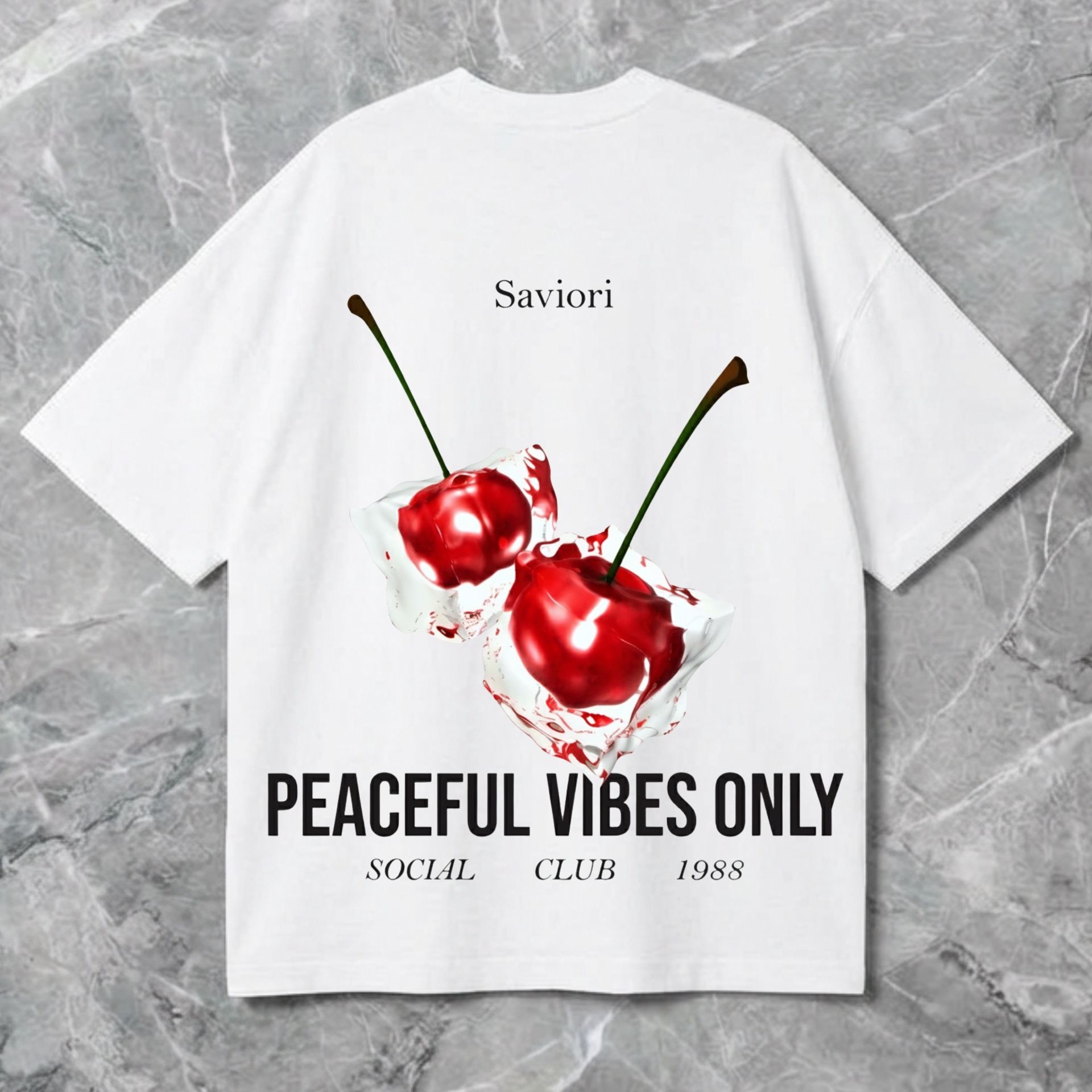 Boxy Premium-Tee Saviori Cherry Ice Graphic