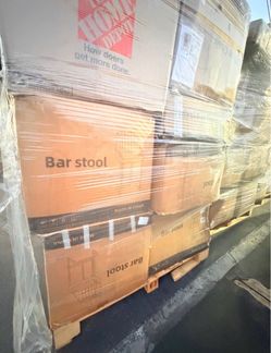Mix return bar stools/office chairs pallets completed >80%