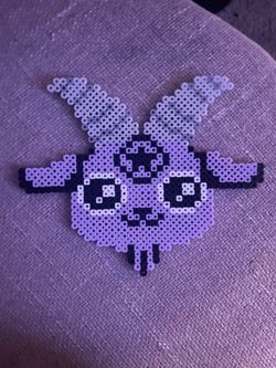 Purple Goat Pentagram Perler 