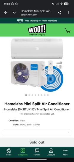 Homelabs (9K BTU) 115V Mini Split Air Conditioner heat pump