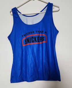 Women's Blue 'Thicker Than a Snickers' Tank Top