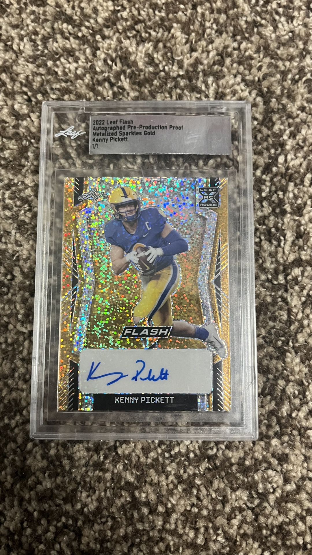 Kenny Pickett Autographed 1/1 Autographed Football Card for Sale in