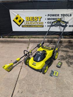 Ryobi 40v push mower and Weedeater kit