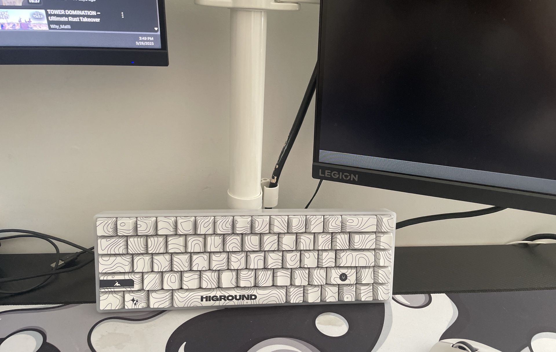 Higround Keyboard, TTC White Flame Key Caps, Color Snow Stone.