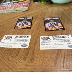 Two Autograph Cards lot