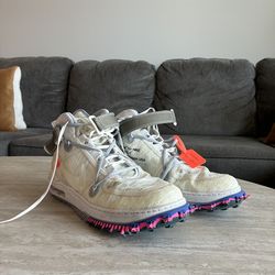 Off White X Nike Air Force 1 Mid Size 12 - Almost no use- Price negotiable