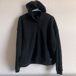 Adidas Black Sherpa Hoodie Womens Large Fleece Sweatshirt