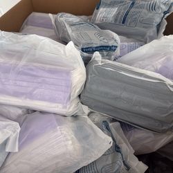 50pc disposable face masks.  Black and Purple available.