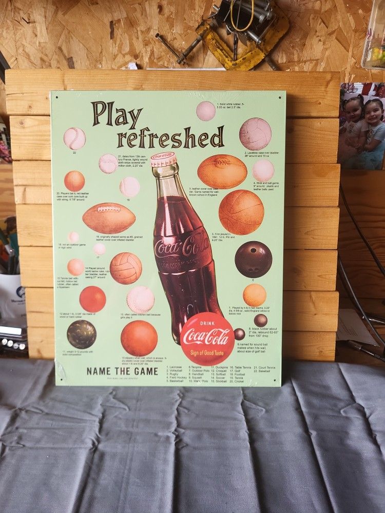 Cool Coca-Cola Metal Sign 13"x16"