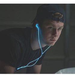 Wired Earphones Headphones with Glowing Light and Microphone – Noise Canceling High-End Premium Bass – Hands-Free Calling Volume Controls