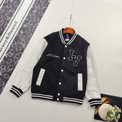 2025 Fall/Winter Baseball Jacket, Embroidered Baseball Tunic Jacket L