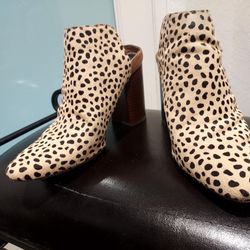Dolce Vita Leopard Print Heeled Mules