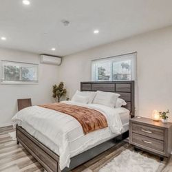 Queen Size Bed Frame With Mattress 