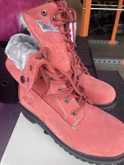 Pink steel Toe Boot
