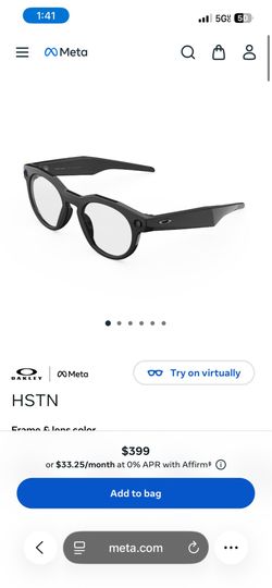 Oakley Meta HSTN Black w Clear Lens