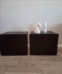 2 Small-Low Profile Nightstands 25"W x 18"D x 21"H