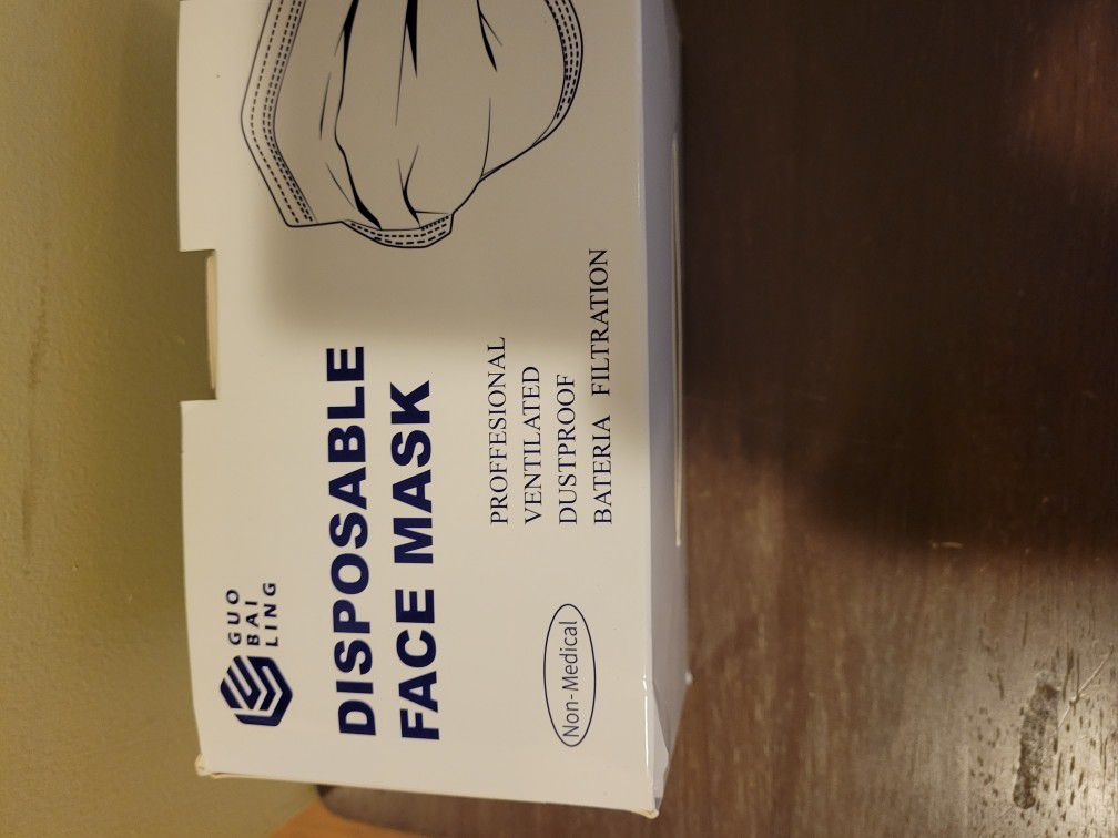 Disposable face masks 8.00 per 100, We Also Have K95