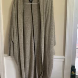 Mossimo Women’s Small Gray Dolman Sleeve Open Front Comfy Open Cardigan Soft Size M