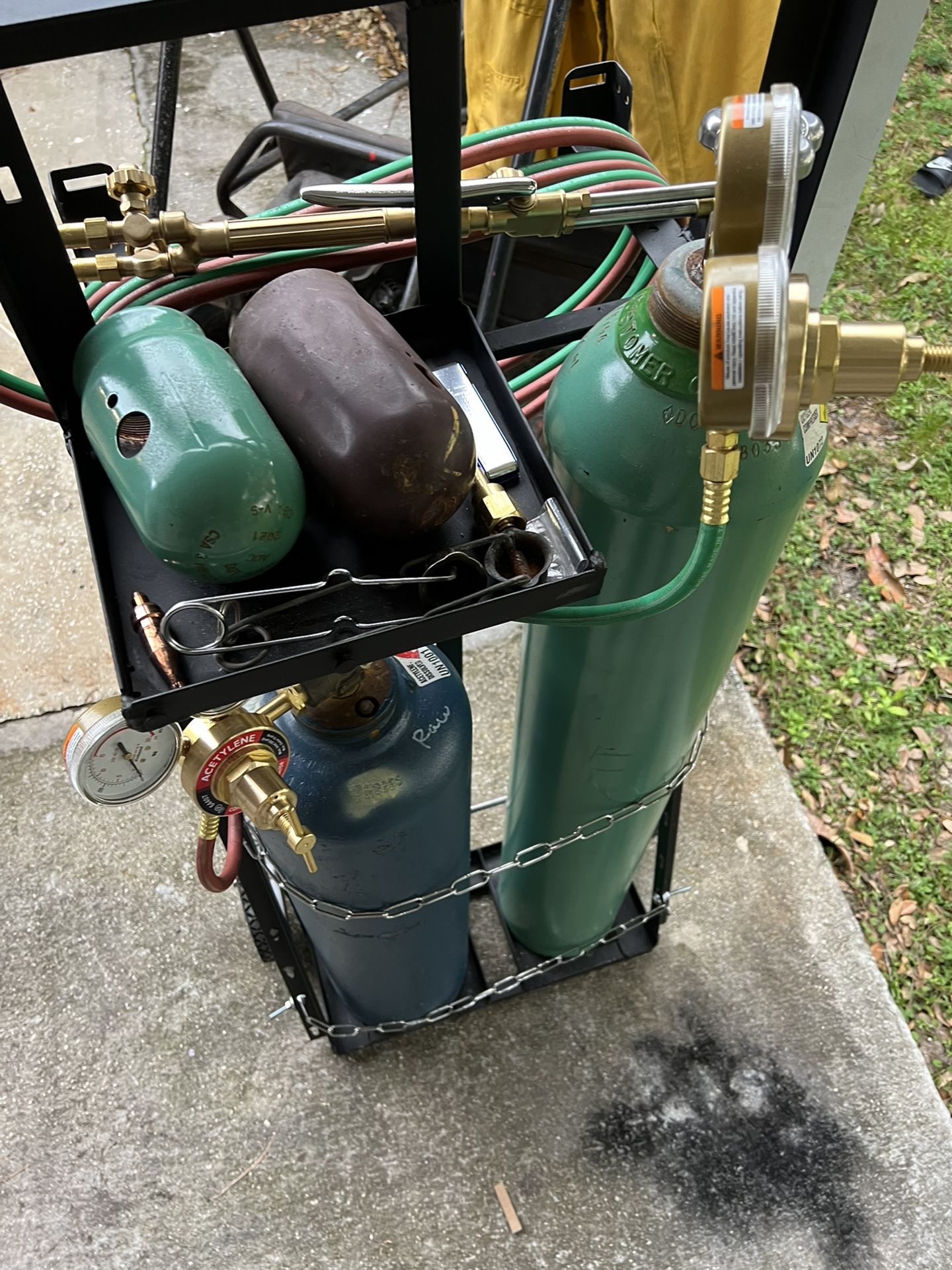 Oxygen Acetylene torch kit with Custom Built cart for Sale in West Palm