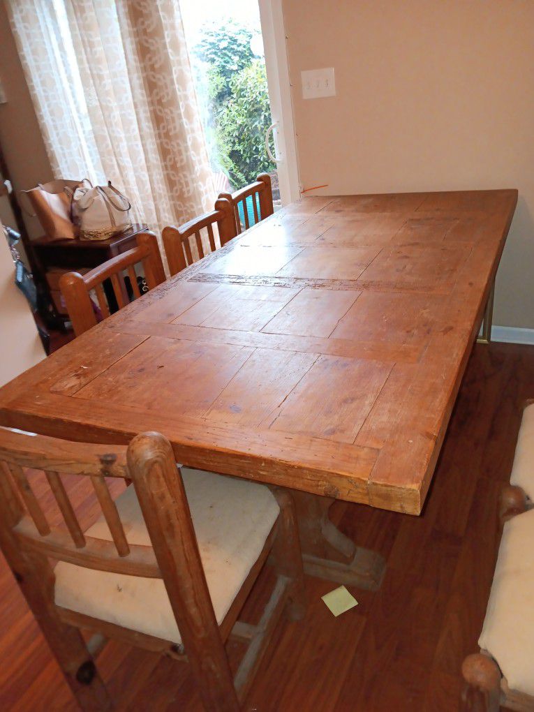 WORMWOOD DINING ROOM TABLE & CHAIRS FROM MEXICO