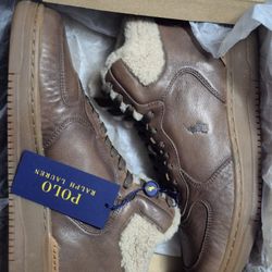 Polo Ralph Lauren leather/shearling Sneaker Size-8.5
