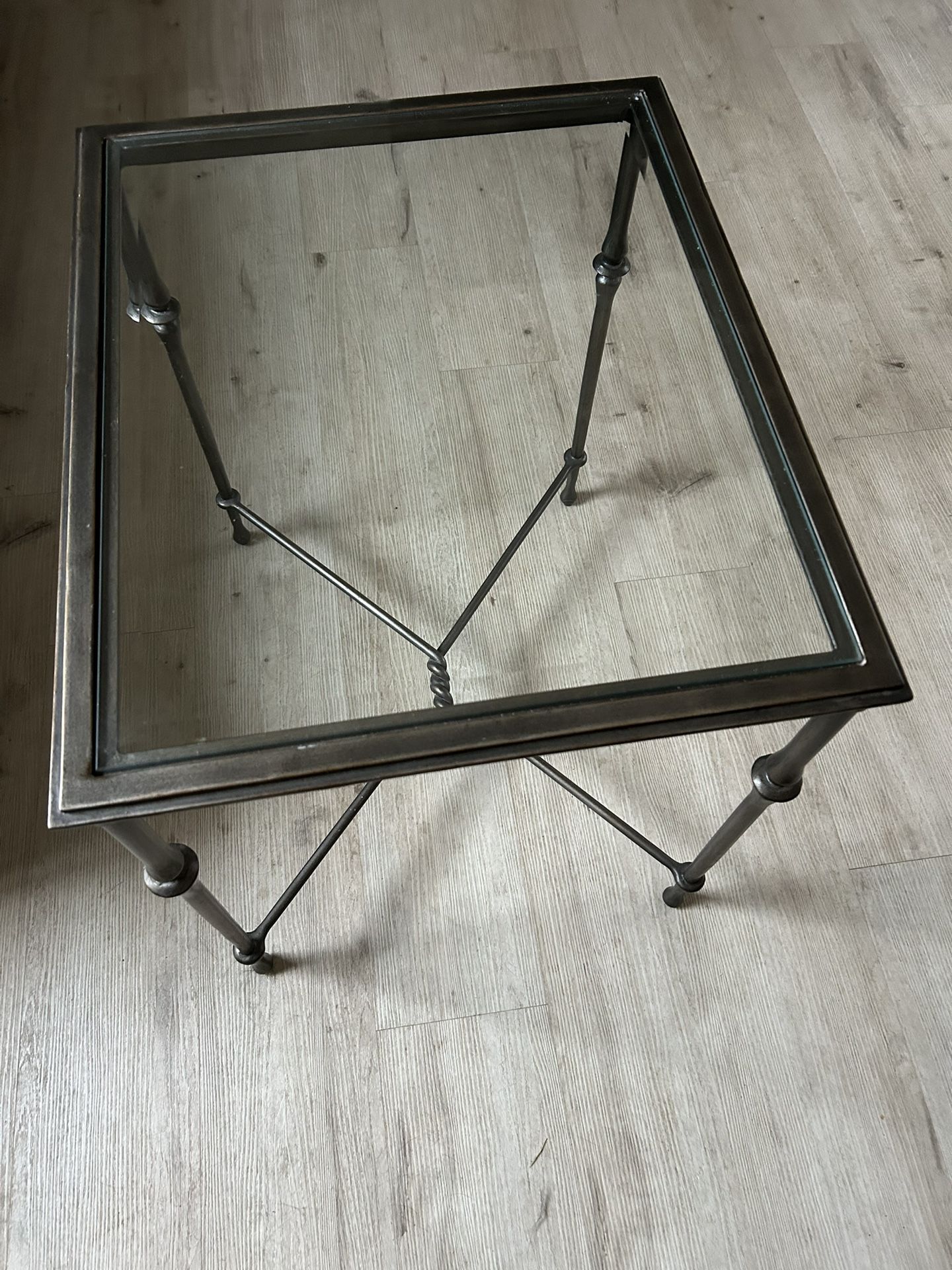 Glass Coffee Or end Table 2’ X 2’ X 20”