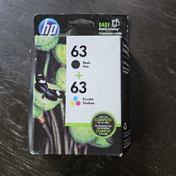 New Old Stock HP 63 Black And Tricolor Printer Cartridges