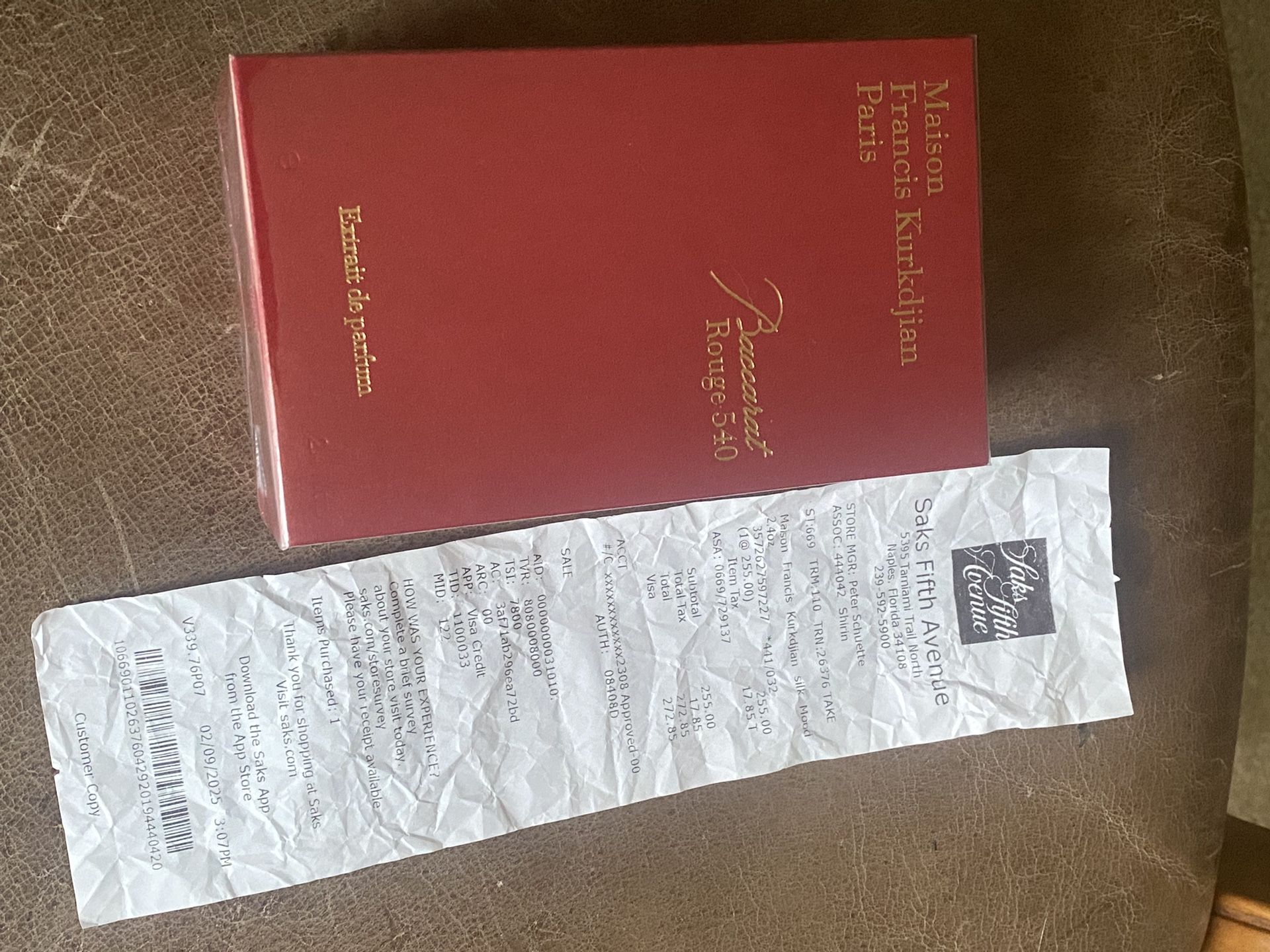 Baccarat 540 70ML (Strong Cologne)