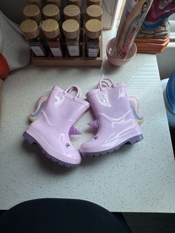 Unicorn girls rains boots