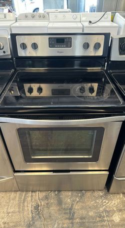 Whirlpool Stainless Electric Stove with Glass Top
