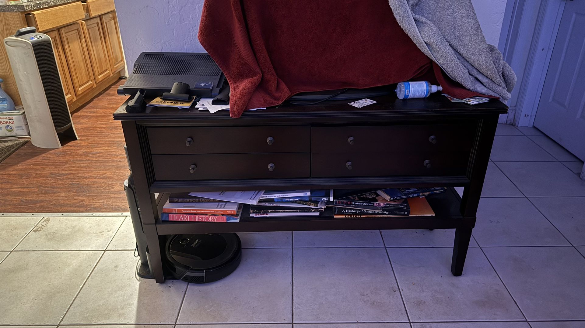Drawers Sofa Table, Behind Couch