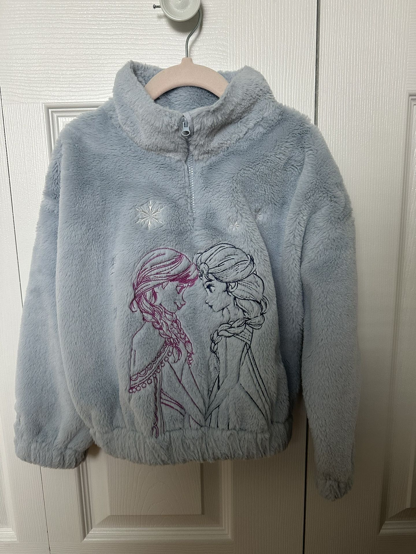 Girls Disney Frozen Soft Quarter Zip Fleece Jacket