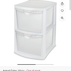 Sterilite 2 Drawer Unit Wht