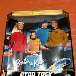 Star Trek Barbie And Ken Dolls Vintage