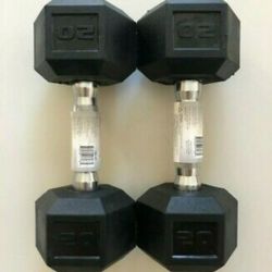2 20 LB HEX DUMBELLS