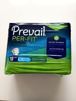 Unopened Adult Diapers Prevail Per-Fit Daily Briefs (Large)
