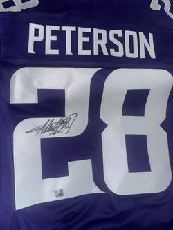Fanatics signed Authenticated Peterson Vikings