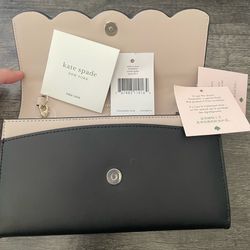 NWT Kate Spade New York “Gemma” wallet on chain WLR00552 black/pink *AUTHENTIC*