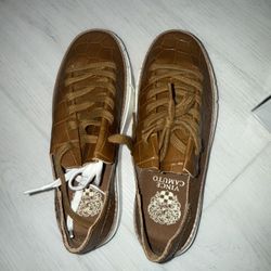 Vince Camuto Brown Leather Sneakers