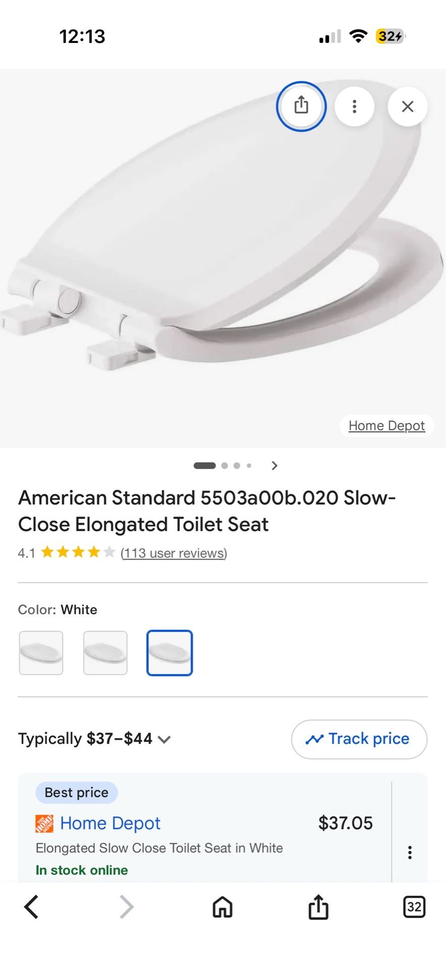 Toilet seat- American standard