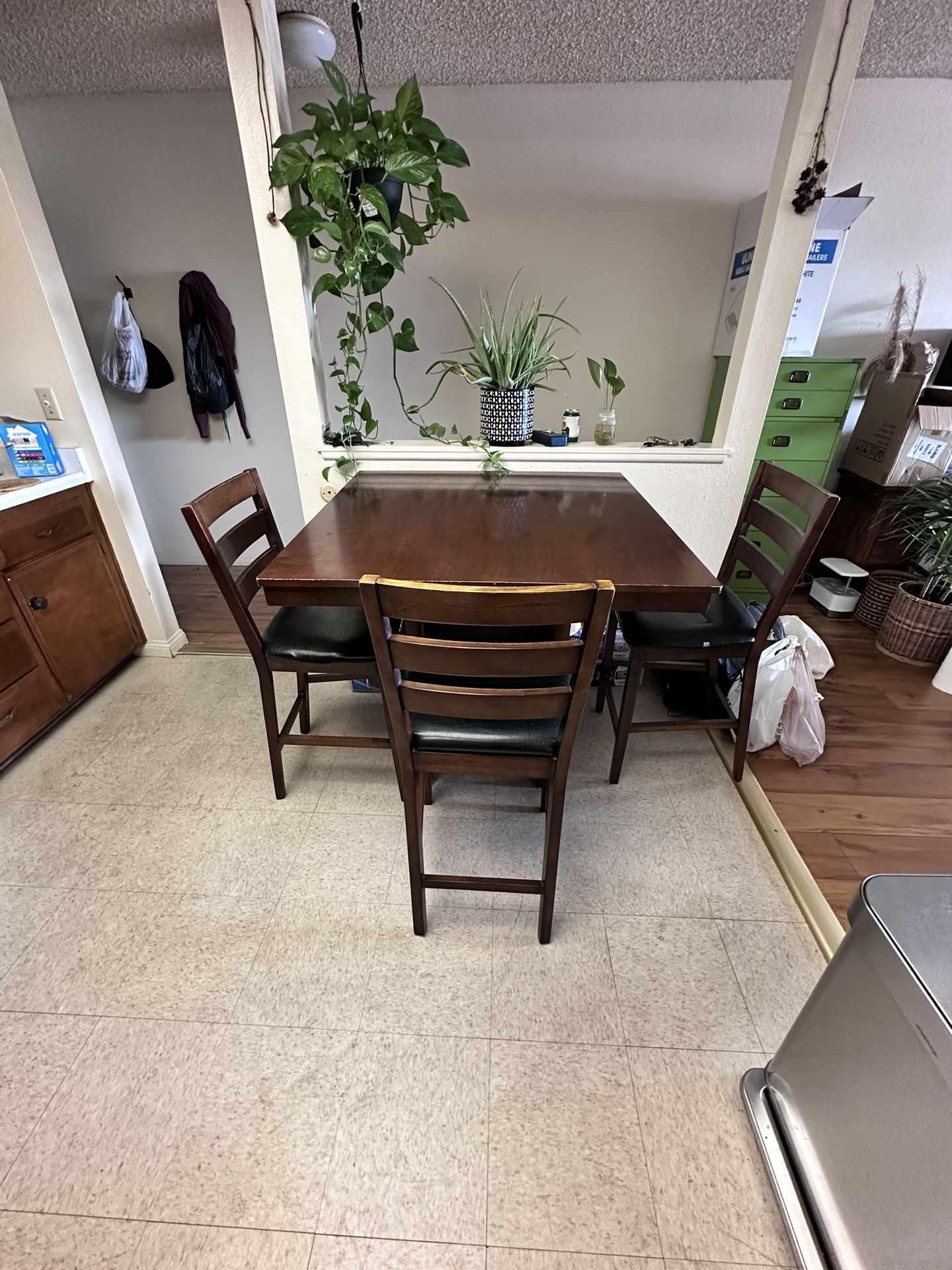 Pub Style Tall Height Kitchen Table with Storage – $50 OBO