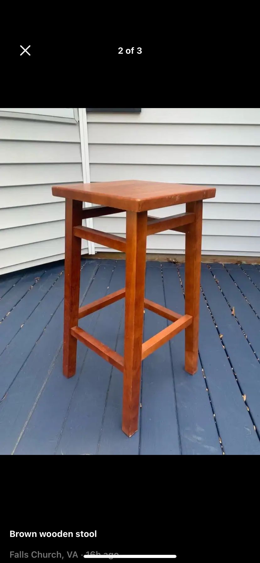 Brown Wooden Stool 