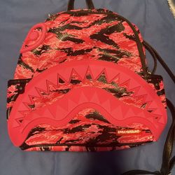 Pink tiger Camo Mini Sprayground BookBag