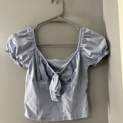 Blue Garage Crop Top 