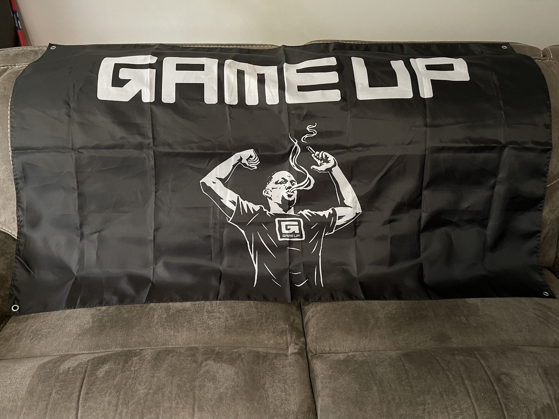 New Game Up Black and White Banner