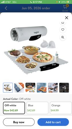 BREETEE WarmPad Pro - Electric Food Warming Mat Keep Every Meal Warm Silicone Heating Mat with 9 Temperature Settings from 104°F to 248°F - Roll Up Wa