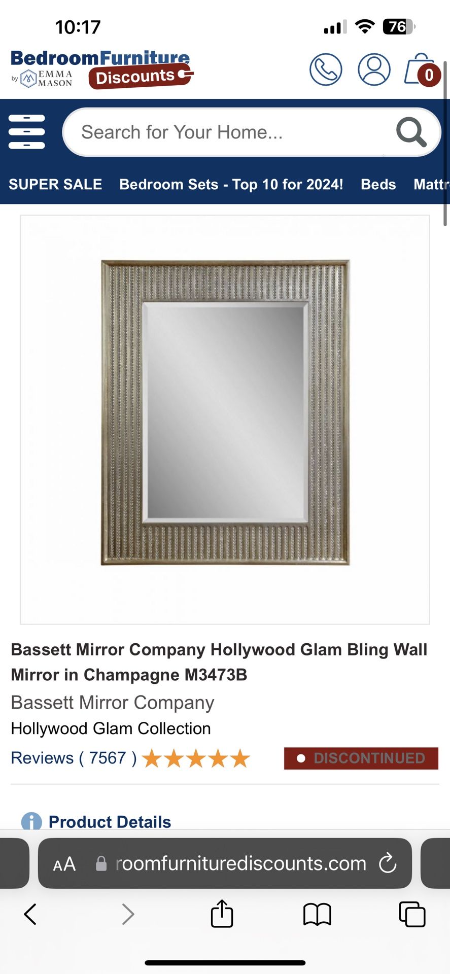 Bling mirror