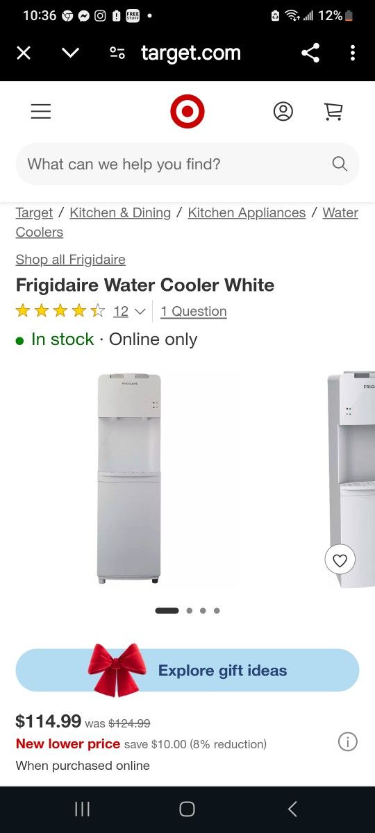 Frigidaire Water Cooler With Hot Water