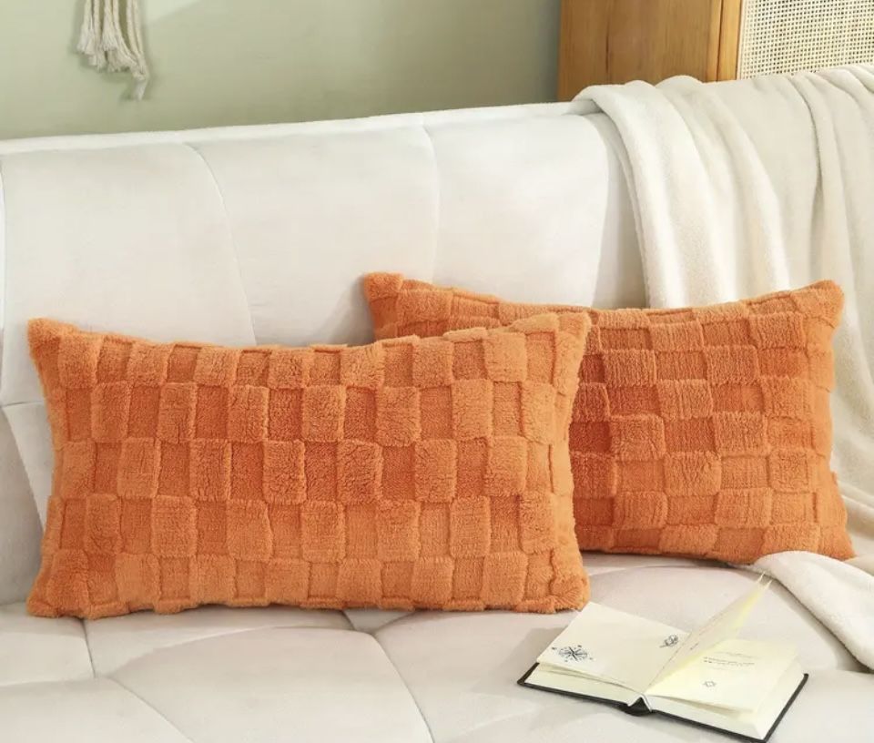 Orange Pillow Cases 20” By 12”